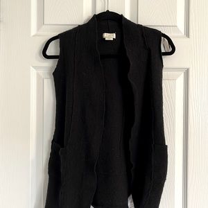 Black Wool Vest